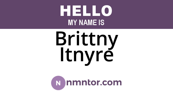 Brittny Itnyre