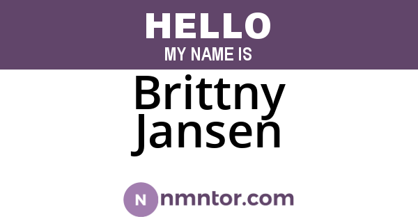 Brittny Jansen