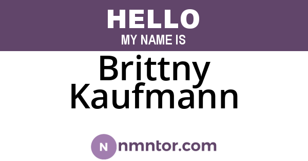 Brittny Kaufmann