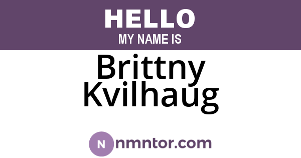 Brittny Kvilhaug