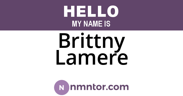 Brittny Lamere