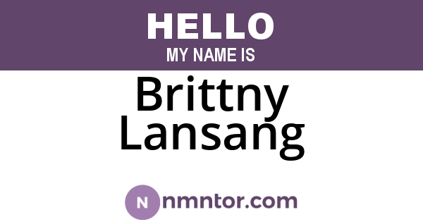 Brittny Lansang