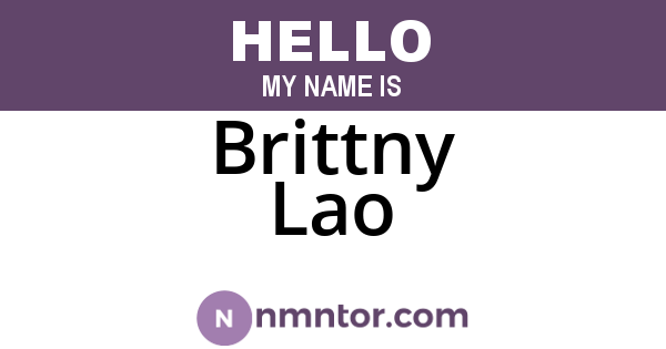Brittny Lao