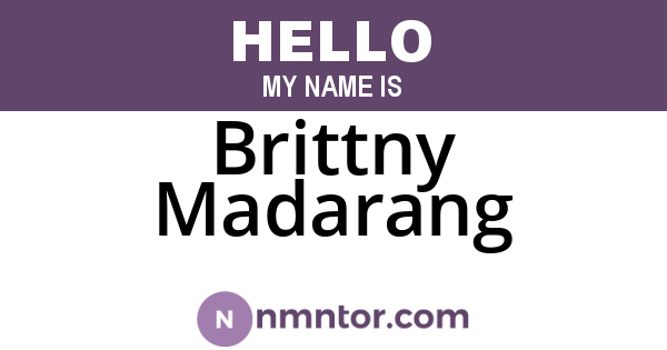 Brittny Madarang
