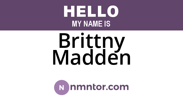 Brittny Madden