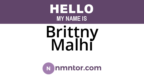 Brittny Malhi