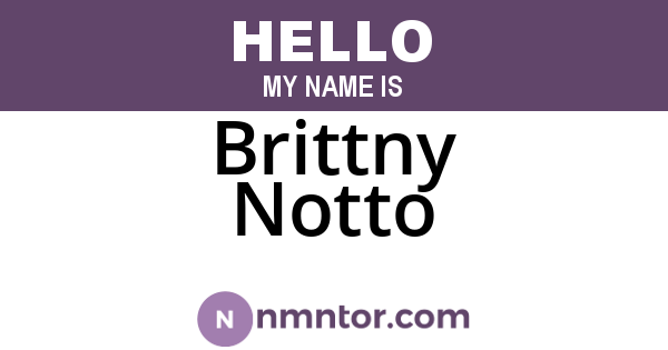 Brittny Notto