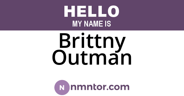 Brittny Outman