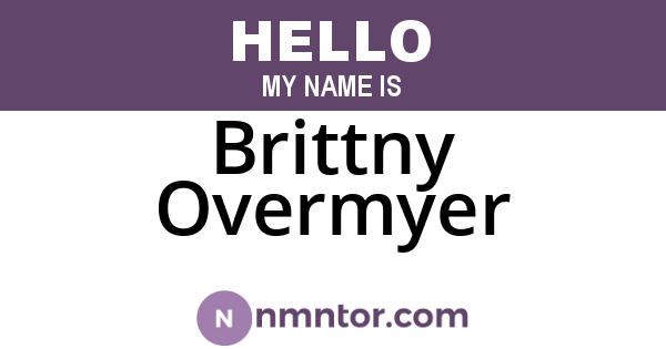 Brittny Overmyer