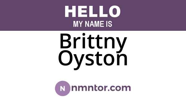 Brittny Oyston