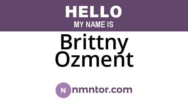 Brittny Ozment