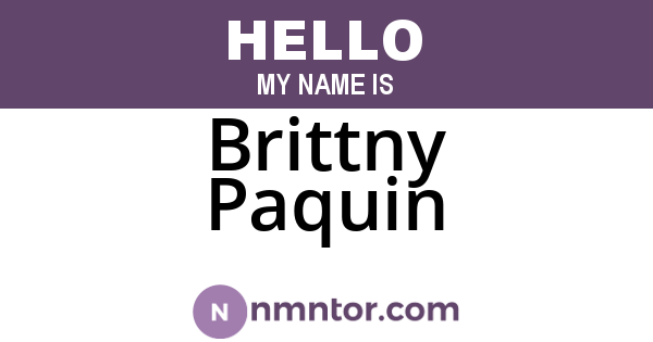 Brittny Paquin