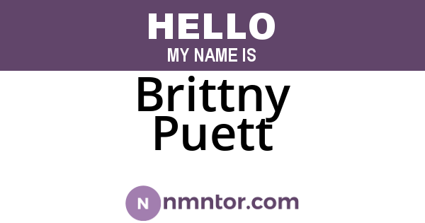 Brittny Puett