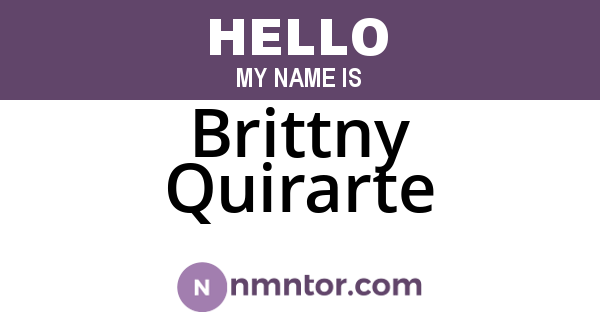 Brittny Quirarte