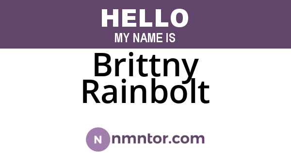 Brittny Rainbolt