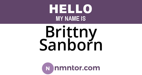Brittny Sanborn