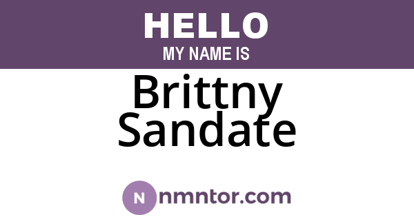 Brittny Sandate