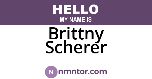 Brittny Scherer
