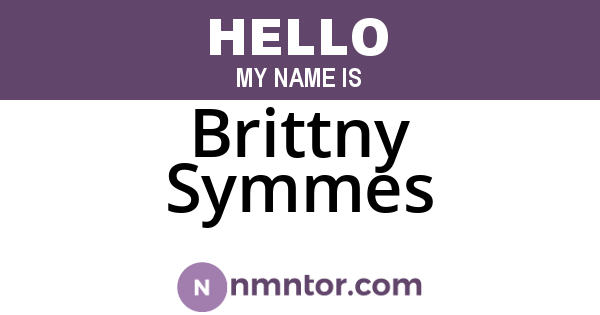 Brittny Symmes