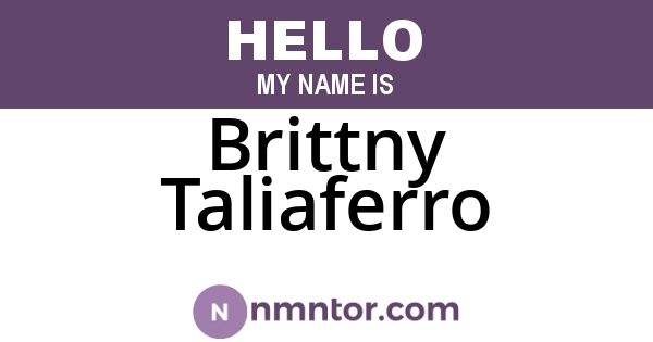 Brittny Taliaferro