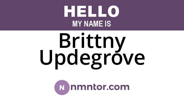 Brittny Updegrove