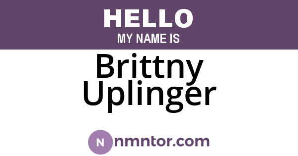 Brittny Uplinger