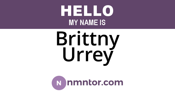 Brittny Urrey