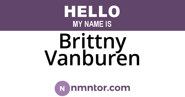 Brittny Vanburen