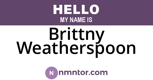 Brittny Weatherspoon