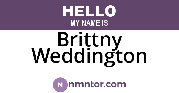 Brittny Weddington
