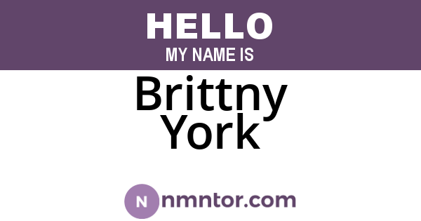Brittny York