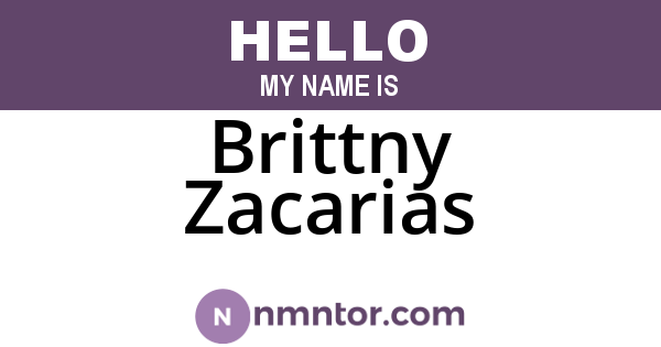 Brittny Zacarias