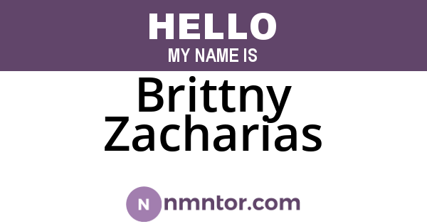 Brittny Zacharias