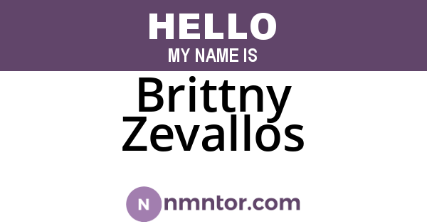 Brittny Zevallos