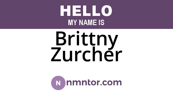 Brittny Zurcher
