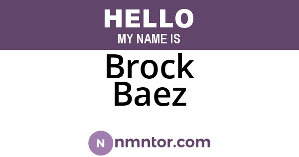 Brock Baez
