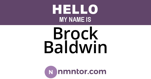Brock Baldwin