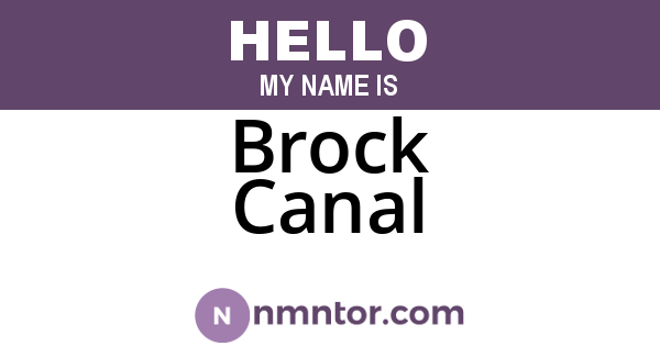 Brock Canal