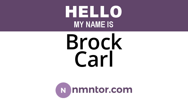 Brock Carl