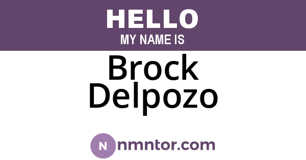 Brock Delpozo