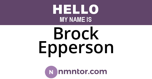 Brock Epperson
