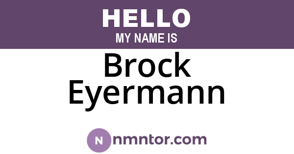 Brock Eyermann