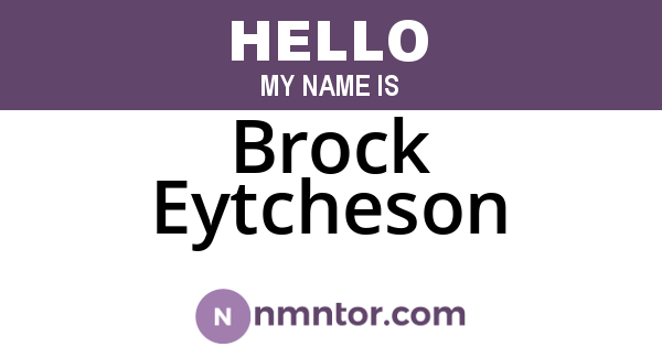 Brock Eytcheson