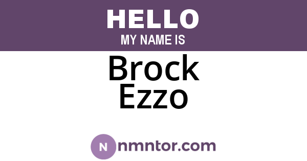 Brock Ezzo