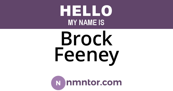 Brock Feeney