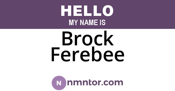Brock Ferebee