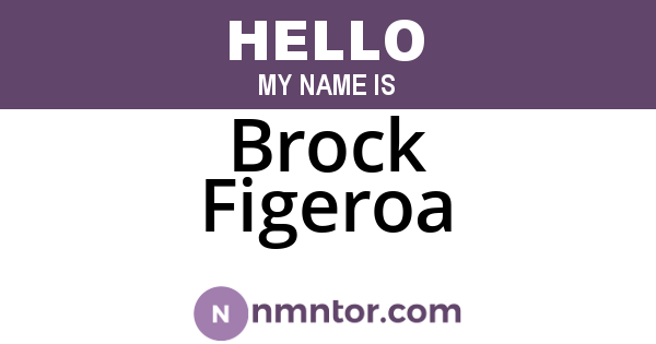 Brock Figeroa