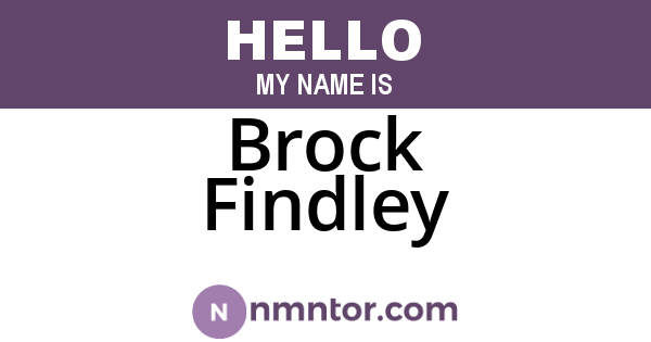 Brock Findley