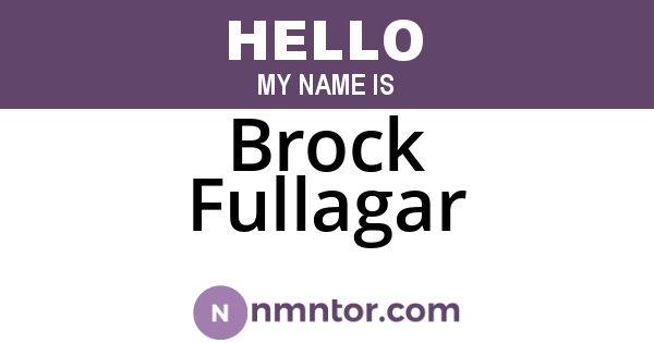 Brock Fullagar