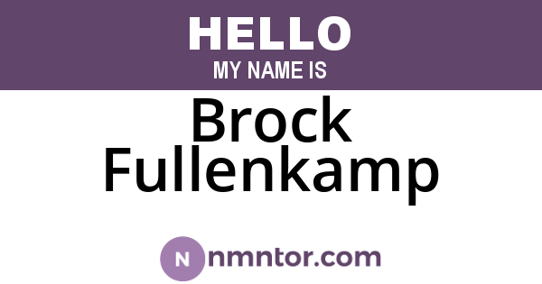 Brock Fullenkamp